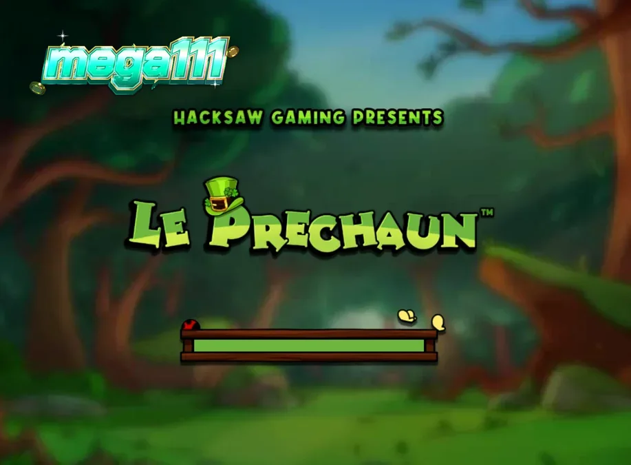 Tampilan visual slot Le Prechaun dengan karakter rakun dan grid permainan